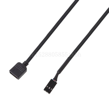 5V 3PIN RGB VDG Adaptér Line Konektor pre základnú Dosku 5V 3Pin VDG do Normálneho 3Pin Konverzný Kábel, Čierny 4