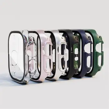 Sklo+Kryt Pre Apple Hodinky prípade 49 mm smartwatch PC Screen Protector Nárazníka Tvrdeného puzdro iwatch série Ultra Príslušenstvo 5