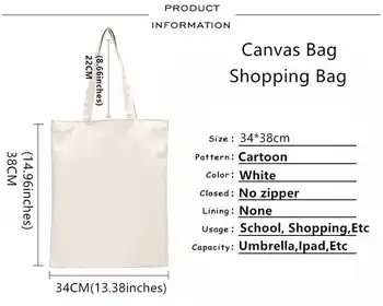 Horimiya nákupní taška bolso s potravinami kabelka bavlna tote bolsas de tela taška čistý bolsas ecologicas handričkou vlastné 5