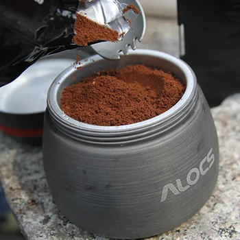 ALOCS portabel outdoor camping, turistika nový coffee pot & coffee sporák travel set Cezve na šálku kávy nastavenie 5