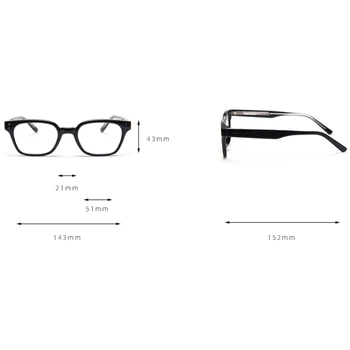 Peekaboo transparentné okuliare, rám pre mužov black TR90 kórejský štýl žena námestie okuliare ženy optické vysokej kvality acetát 5