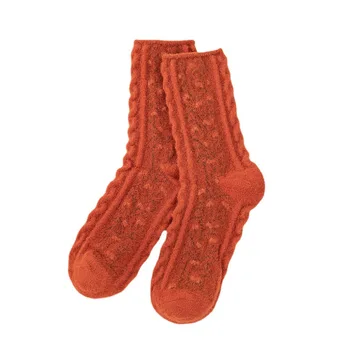 Ponožky dámske Stredné Trubice Jeseň A v Zime Plyšové teplo Domova Poschodí Ponožky Sto Dlhé Ponožky 5