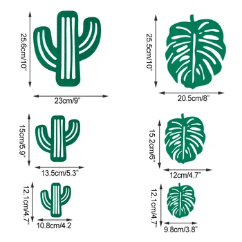 24pcs Hrnce Panvice Oddeľovač Palmové Listy Kaktus Tvar Scratchproof Chrániče Pre Tabuľku Hrnce A Panvice Oddeľovač Placemat Protector 5