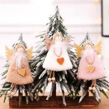 Krásne Parohy Dievča Bábika Plyšový Vianočný Strom Decor Ozdoby Zavesiť Prívesok Natal Noel Deco Vianočná Výzdoba pre Domáce Vianočné Darčeky 5