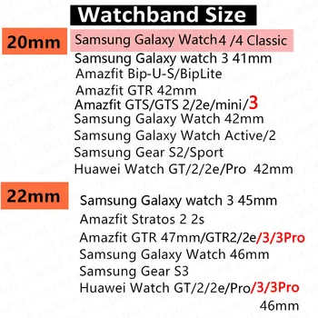 20 mm/22mm Pletená Sólo Slučky Popruh pre Samsung Galaxy sledovať 4 3/46 mm/42mm/active 2/Výstroj S3 náramok Huawei sledovať GT/2/2e/Pro Band 5