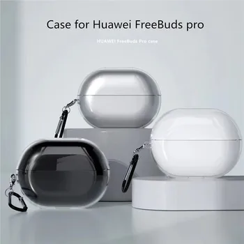 Transparentné puzdro pre Huawei Freebuds Pro/Freebuds kom 4i Mäkké TPU Luxusný Silikónový Kryt s Kľúčom pre Freebuds4 Zadarmo puky pro 5
