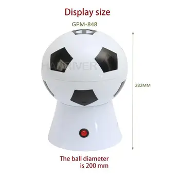 220V Futbal Popcorn Stroj Mini Domácnosti Automatické teplovzdušné DIY Popcorn Maker Stroj Tvorivé Malé Puffing Stroj 5