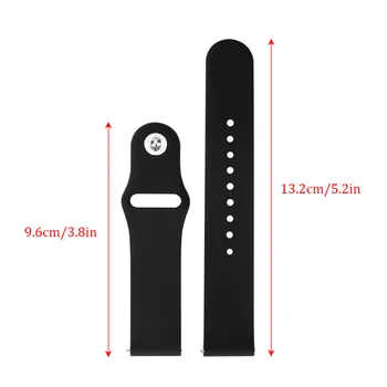 Silikónové 9 Jamiek hodinkám Black Silica Gel pánske Hodinky Remienok 20/22 mm Modul Tlačidlo Watchband Praktické Nahradenie Náramok 5