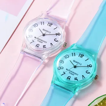 WOKAI vysokej kvality bežné žien silikónové jelly quartz hodinky ženy krásne priehľadné eco-friendly candy študent hodiny 5