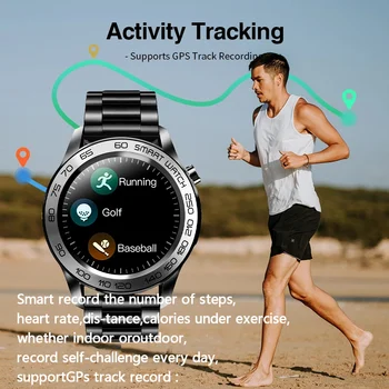 KICIZON Smart Hodinky Mužov Krokomer Hodinky Šport Fitness GPS Tracker Teplota Monitor Nepremokavé Smartwatch Pre Android IOS 5