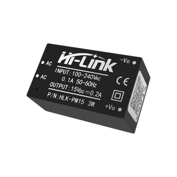 Hi-Link Doprava Zadarmo 10pcs HLK-PM15 3W 220V na 15V Ultra-malé Série Modul Napájania Smart Spínania AC DC Konvertor 5