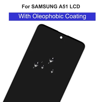 Super AMOLED Pre Samsung Galaxy A51 LCD Displej Dotykovej Obrazovky, Samsung A51 A515F A515W A515U LCD Displej Nahradiť, s Rámom 5