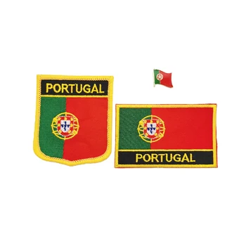 Portuguesa Národnej Vlajky Výšivky Škvrny Odznak Štít A Štvorcový Tvar Pin Jeden Súbor Na Remienok Na Ruku Handričku Batoh Dekorácie 5