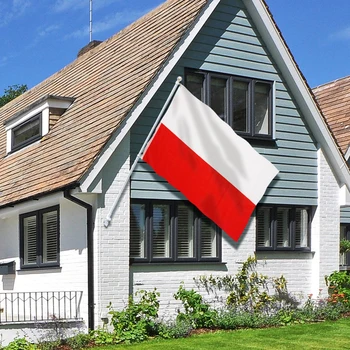 3X5 Ft Poľsko poľská Vlajka Dvakrát Prešité Vlajky Polyester s Mosadznými osadené priechodkami 5
