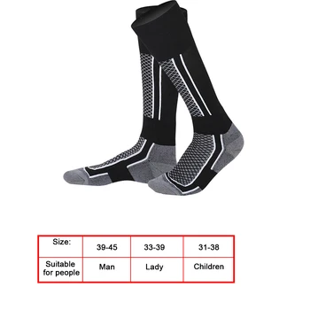 1 Pár Vlna Tepelnej Ponožky Muži Ženy Zimné Dlhé Teplé Kompresné Ponožky Pre Lyžiarska Turistika Snowboarding A Lezenie Športové Ponožky 5