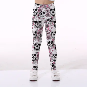Dievčatá Športové Nohavice Legíny Pre Deti tlač 3D tlač kostra Flamingo Dieťa teenagerov Jóga nohavice Nohavice dievčatá Oblečenie 5
