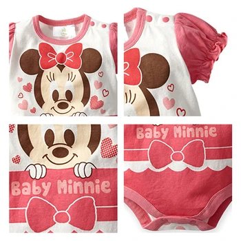 Baby Disney Donald Duck Mickey Minne Myši Kostým Romper Roztomilý Oblečenie Novorodenca Dievčatá Chlapci Vyhovovali Deťom Letné Oblečenie 5