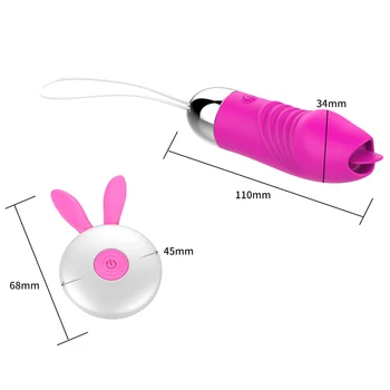 Vibračné Vajíčko G-spot Masér Sexuálne Hračky pre Ženy, Ženské Masturbator 12 Rýchlosti Stimulátor Klitorisu Jazyk Lízanie Vibrátor 5