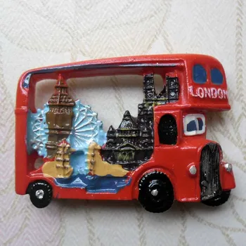 Britský Magnety Na Chladničku London Bus Big Ben Parlamentu Škótsko, Anglicko Cestovné Suvenírov Chladnička Nálepky Domáce Dekorácie 5