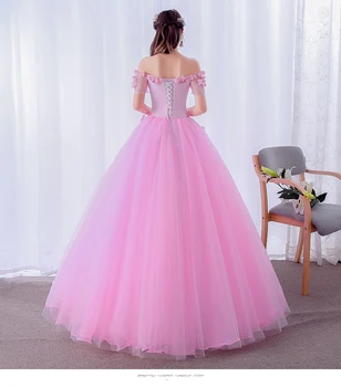 Vestidos Quinceanera Šaty 2021 Nové Gryffon Sladké Loď Krku Plesové Šaty, Elegantný Kvetinový Tlač Strany Prom Formálne Šaty Prispôsobiť 5