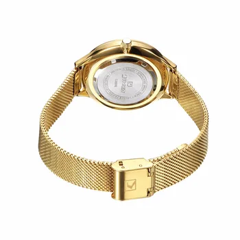 CURREN Módne Rose Gold Ženy Sledovať Minimalizmus Elegantné Luxusné Lady Hodinky Vodotesné Šaty Náramkové hodinky Pre Ženy Reloj Mujer 5