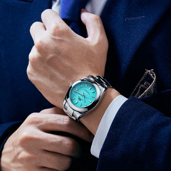 2022 PAULAREIS Pánske Hodinky Top Značky Luxusné Automatická Muži Mechanické hodinky Svetelný Nehrdzavejúcej Ocele Žltá Športové Náramkové hodinky 5