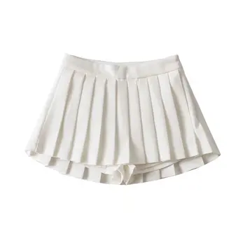 Letné Vysoký Pás Sukne Dámske Sexy Mini Sukne Vintage Skladaná Sukňa Kórejský Tenis Sukne Krátke Biela Čierna 5