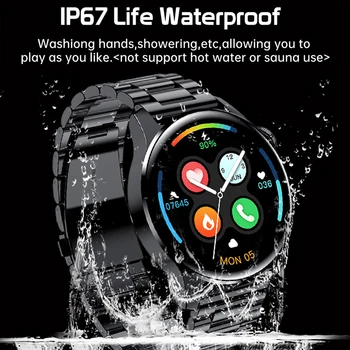 2022 Nové Bluetooth Hovor Smart Hodinky Mužov plne Dotykový Šport Fitness Hodinky Vodotesné Srdcovej frekvencie Ocele Kapela Smartwatch Android iOS 5