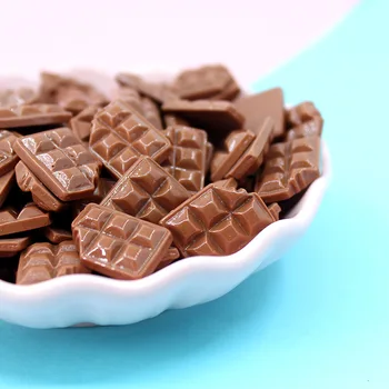 20Pcs 3 Farby Čokolády Živice Živice Veľké Kamienkami Pre Akrylových 3D Potravín Série Manikúra Dizajnér Charms Drahokamy Pre Nail Art 5