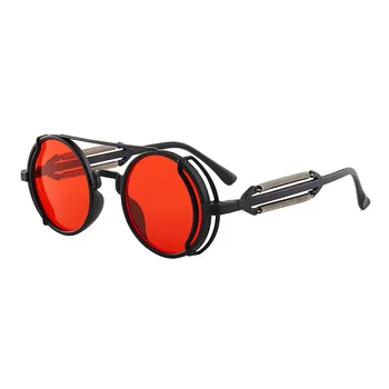 Klasickej Gotickej Steampunk slnečné Okuliare, Luxusné Značky Dizajnér Vysoká Kvalita Mužov a Žien Retro Kolo Kovovým Rámom slnečné Okuliare UV400 5