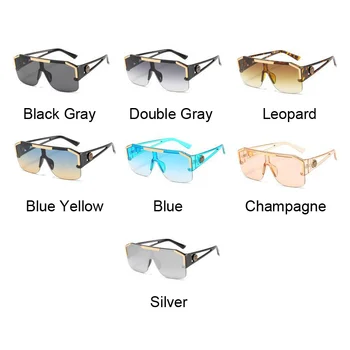 Nový Luxusný Nadrozmerné Mužov Slnečné Okuliare Značky Dizajnér Slnečné Okuliare Pre Ženy Móda Gradient Námestie Odtiene 5